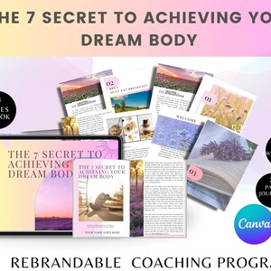 Done For You Workbook Brandable Coaching Program | The 7  Secret To Achieving Your Dream Body | Fitness Coach | Content for Health Coaches