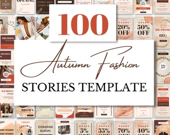 100 modelli di storie di Instagram Canva / Modelli di canva di moda autunnale Storia di Instagram / Storia di Instagram / Storia di Instagram di moda autunnale
