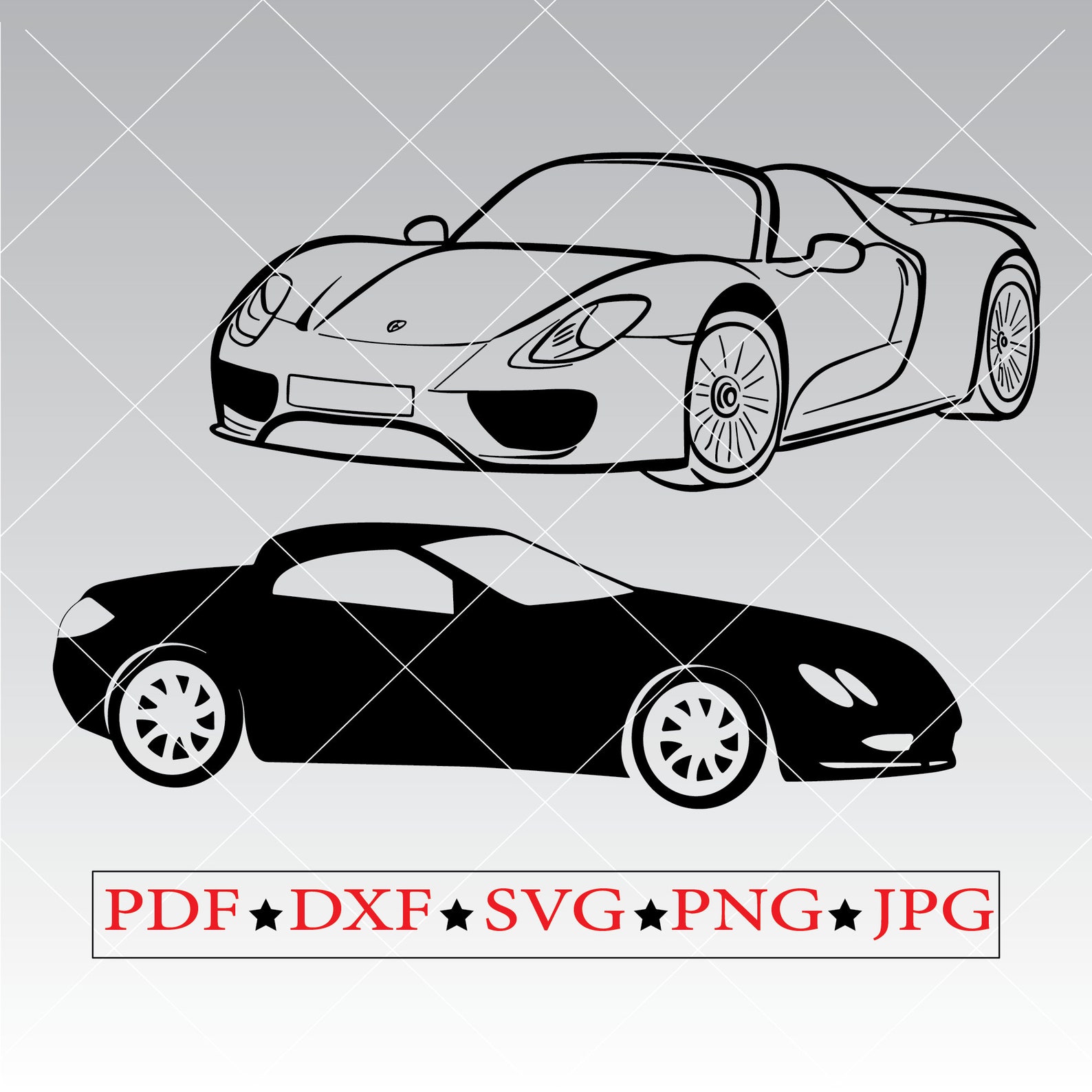 Sport Car Clipart Svg Cars for Gifts Design Svg Clipart Files Sport