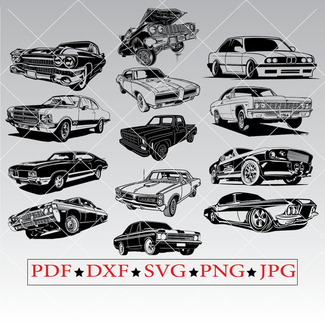 Classic Car Clipart Svg Cars for Gifts Design Svg Clipart Files Classic