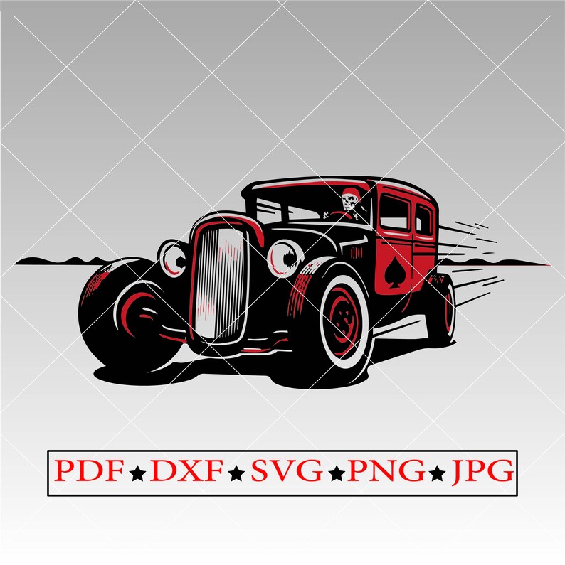 Classic Hot Rod SVG Bundle, Rat Rod Clipart, Blower Engine Cut File ...