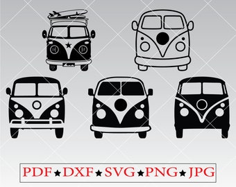 Camionnette Clipart voitures Svg pour la conception de cadeaux Fichiers Svg Clipart véhicule Fichiers Svg pour cricut Fichiers Svg voiture classique Fichier Svg PNG de voiture Bus