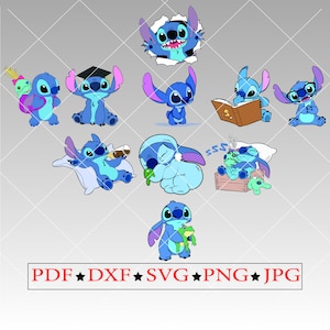 Stitch Svg para presentes Stitch design Svg Clipart arquivos Stitch Svg Arquivos para cricut Arquivos Svg de aniversário Cute Svg PNG Stitch Svg file