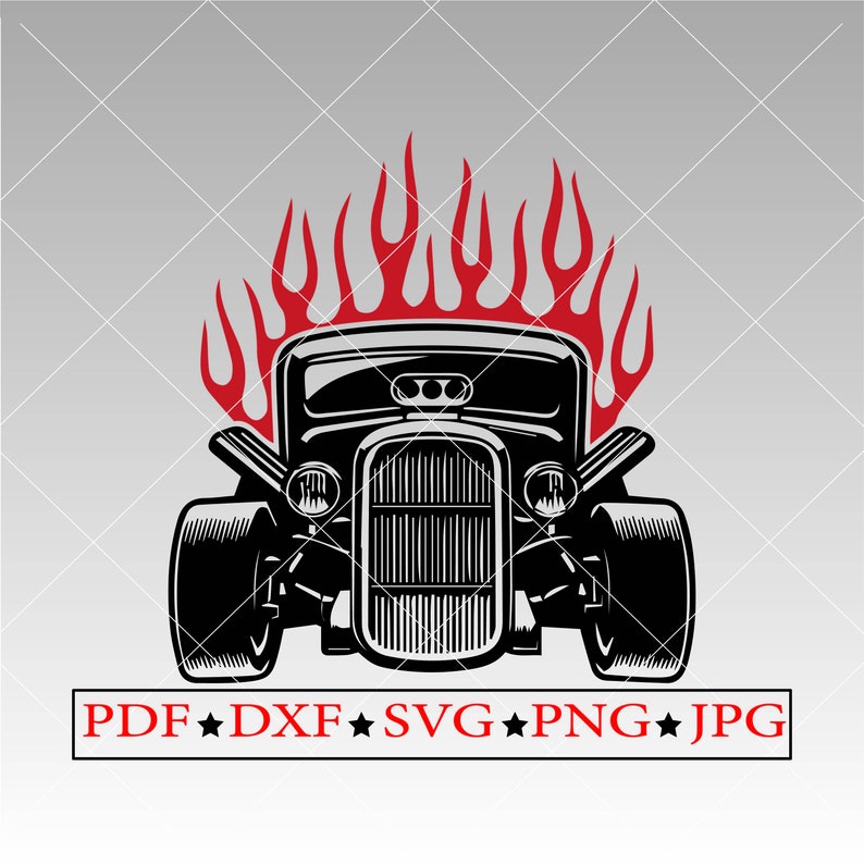 Rat Rod Rear Svg Classic Hot Rod SVG Bundle, Rat Rod Clipart, Blower Engine Cut File ...