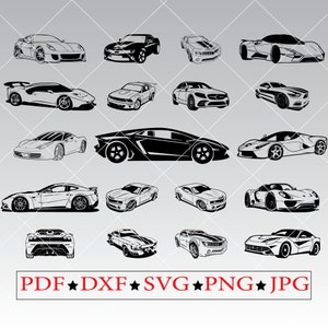 Sport Car Clipart Svg Cars for gifts design Svg Clipart files Sport Cars Svg Files for cricut Cars Svg files Car Svg PNG Car Svg file