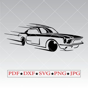 Classic Car Clipart: SVG, PNG, PDF Files (Digital Download)