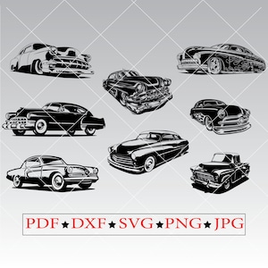 Classic Car Clipart: Vintage Car SVG, PNG, PDF Files