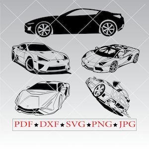 Sport Car Clipart Svg Cars for gifts design Svg Clipart files Sport Cars Svg Files for cricut Cars Svg files Car Svg PNG Car Svg file