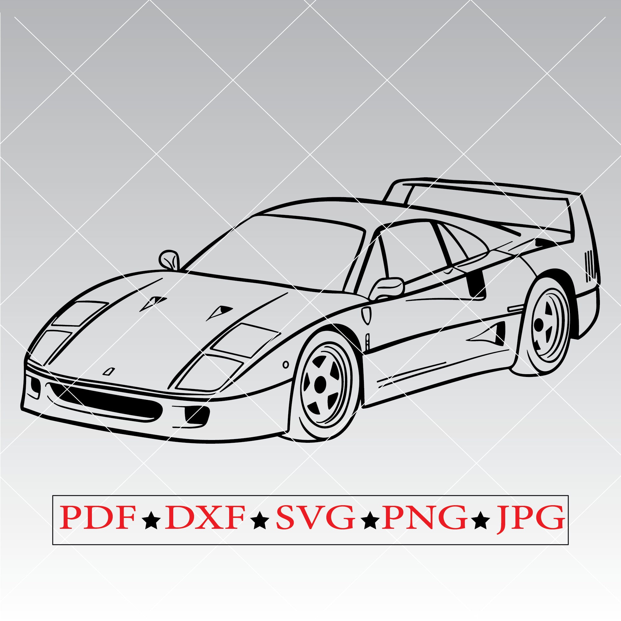 Sport Car Clipart Svg Cars for Gifts Design Svg Clipart Files Etsy