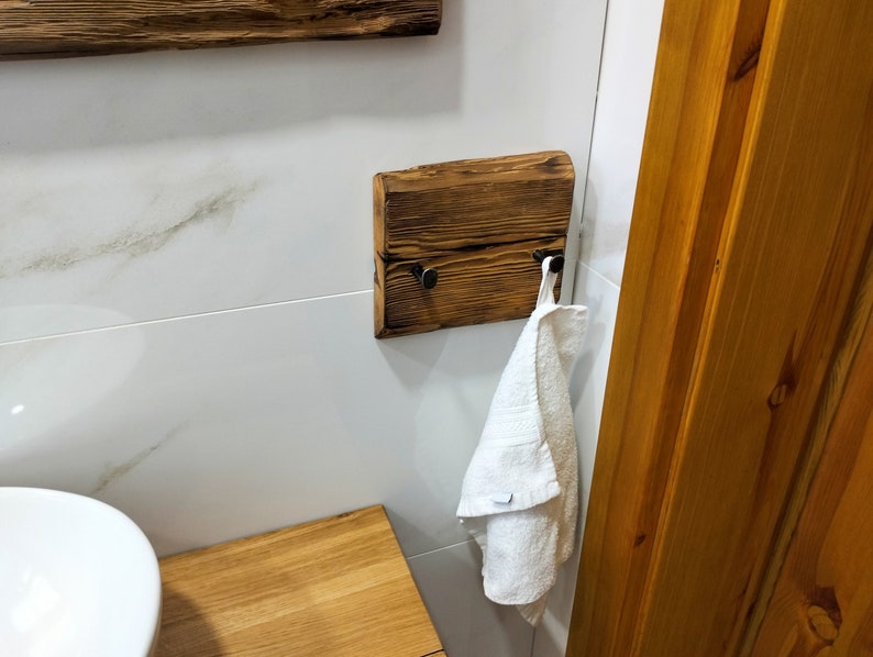 Strandseil-Toilettenpapierhalter Aus Holz – Weiß, Rustikal Mit Ablage, Bauernhaus-Deko