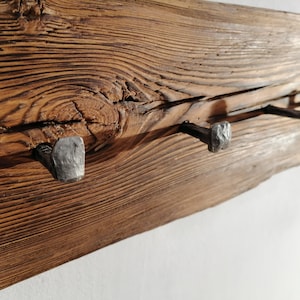 Old Rustic Beam Wood Wall Coat Rack. Coat Rack, Coat Hook. Towel Hook . Wall Rack.  Entryway Organizer. Handcrafted Hanger,Keys, Towel,