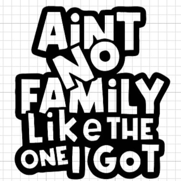 Ain't No Family Like the One I Got Outline- SVG, EPS, PNG