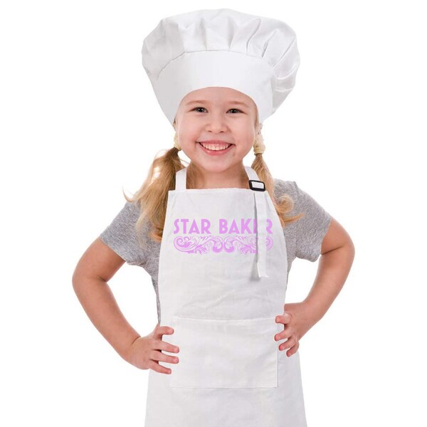 Kids - Star Baker (TM) Apron - Officially Licenced - Full length with pockets and back tie - Youth Toddler Apron