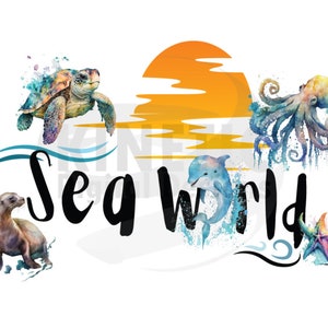 Sea World Digital Download SVG and high resolution PNG