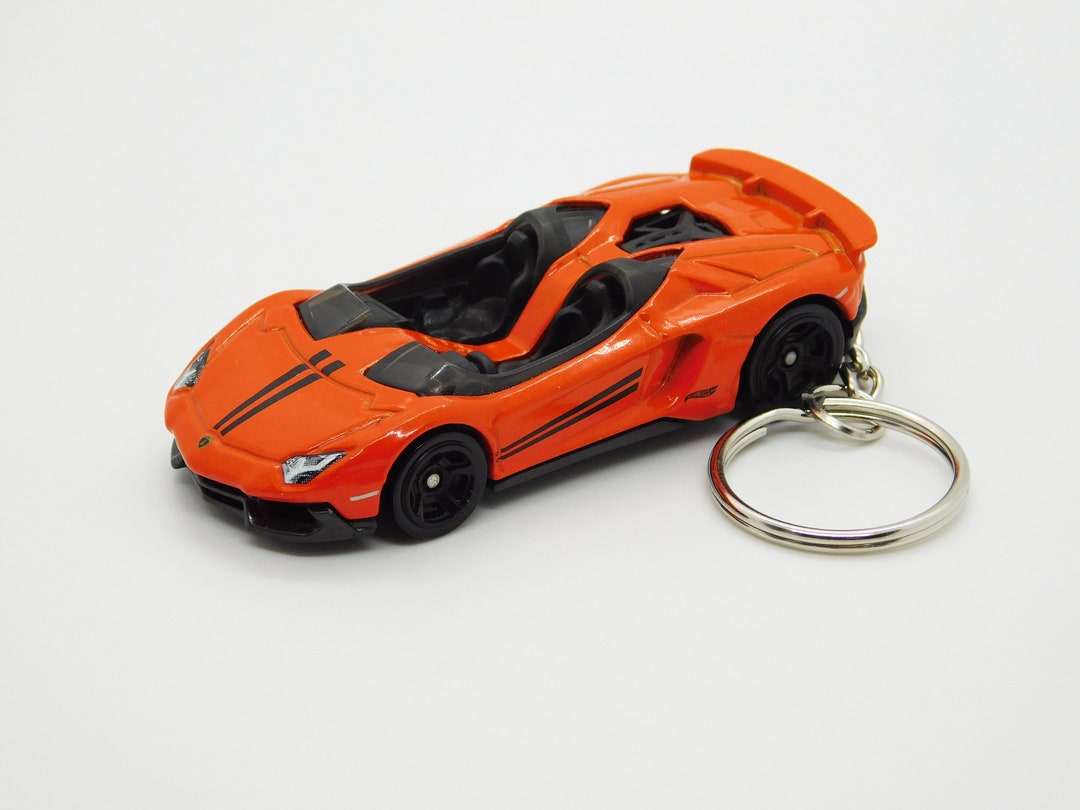 Aventador J Orange Keychain Gift Shipping on Etsy