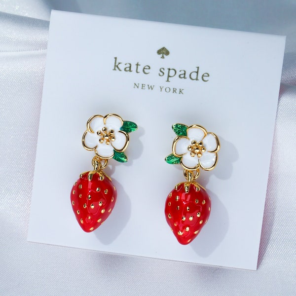 Strawberry earrings kate spade Clearance