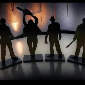 Set of 4 Halloween tabletop shadows/Halloween horror movie shadow figures