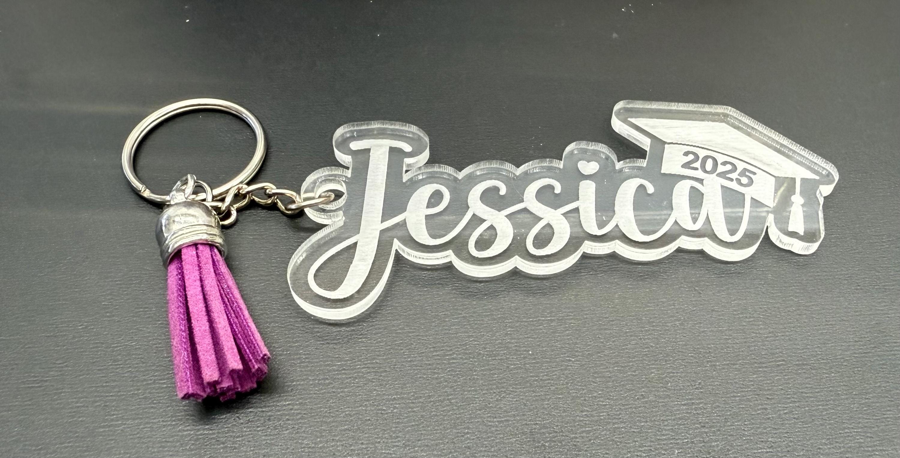 Personalized Graduation Keychain, Custom Name Keyring, Senior Gift 2025 ...