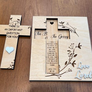 Godparents Proposal, Will You Be My Godparents, Baptism Proposal, Godmother, Godfather invitation, Godparents gift, Baptism proposal
