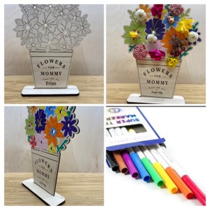 Mother&#39;s Day Gift / Mommy Flowers / Flower Holder / Flower Vase / Mothers Day Flowers Gift, Personalized Picked For Mommy Flower Stand