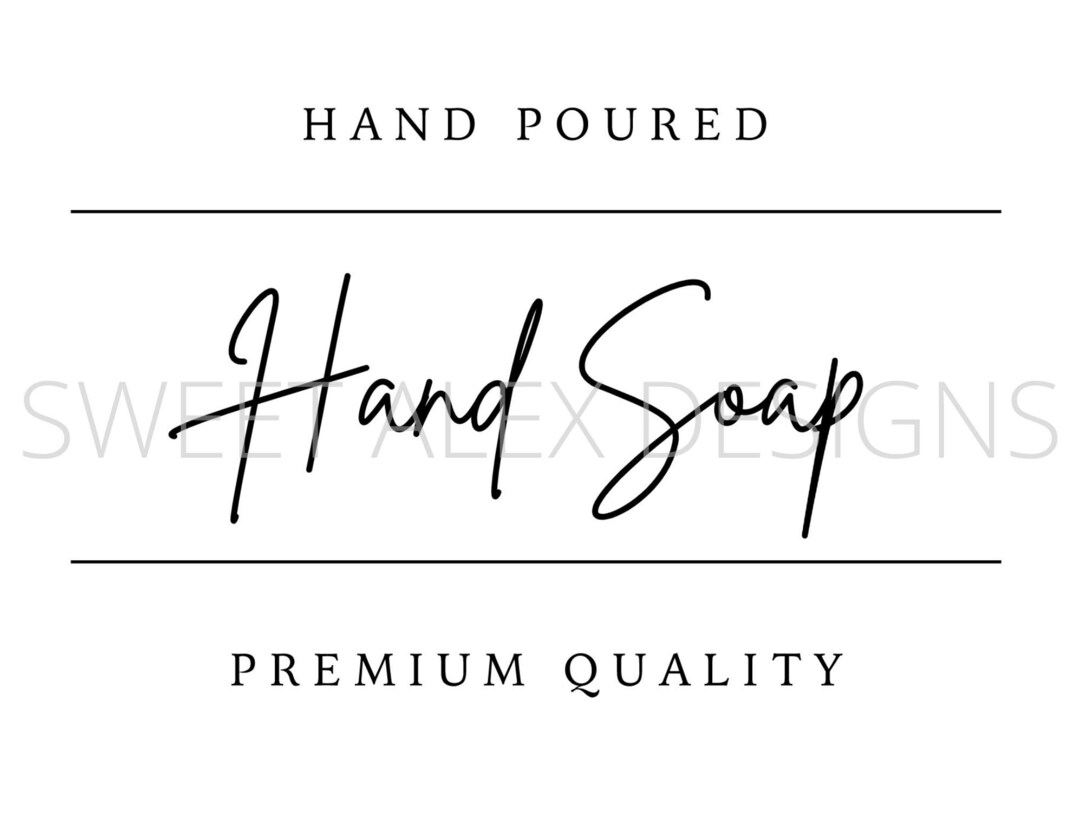 4X4 SVG DOWNLOAD Hand Soap Label Bathroom Labels Labels Etsy