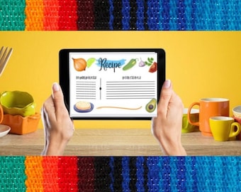 Mexican Editable Recipe Card
