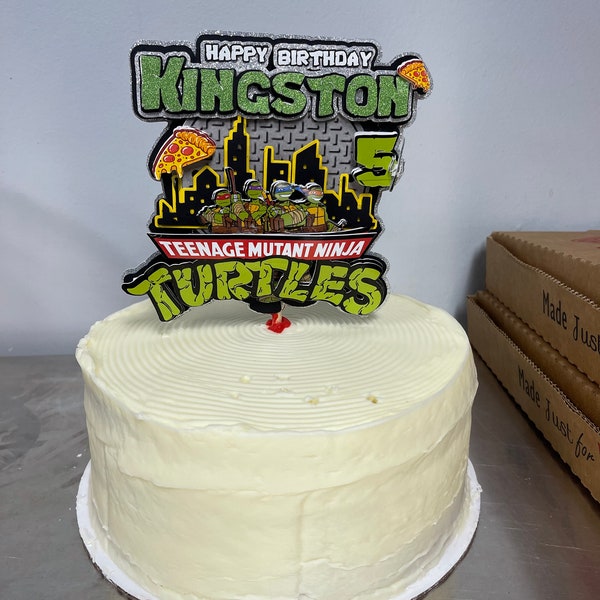 Ninja Turtle Cake Topper | 3D Cake Topper | Kids Cake Topper | Teenage Mutant Ninja Turtle | Boys Cake Topper | Boys Party Decorations