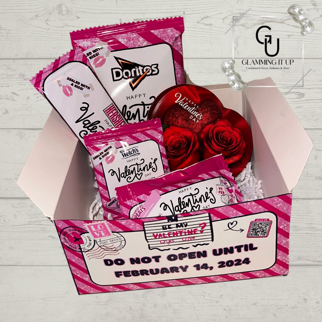 Valentine's Day Snack Box Kids Custom Valentine's Day Box Kids Snack