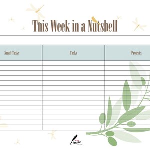 Wochenplaner Printable PDF Libelle