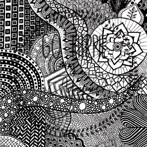Zentangle coloring page