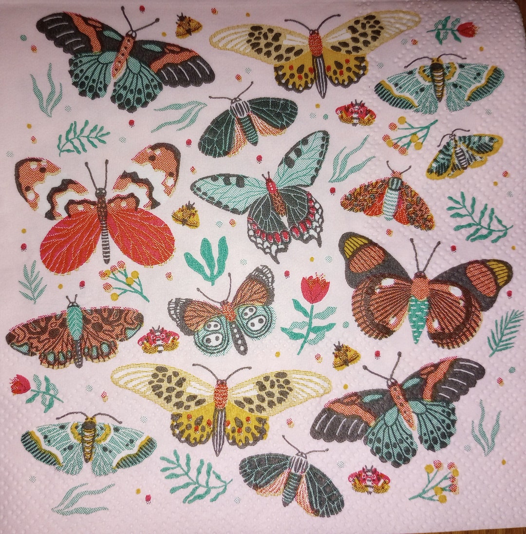 Butterfly Napkins Set of 10 Etsy
