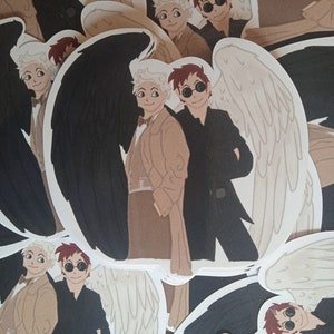 Goede voortekenen sticker Crowley en aziraphale seizoen 2 poster