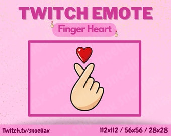 Korean Finger Heart Twitch Emote