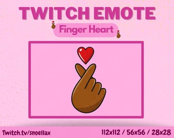 Korean Finger Heart Twitch Emote