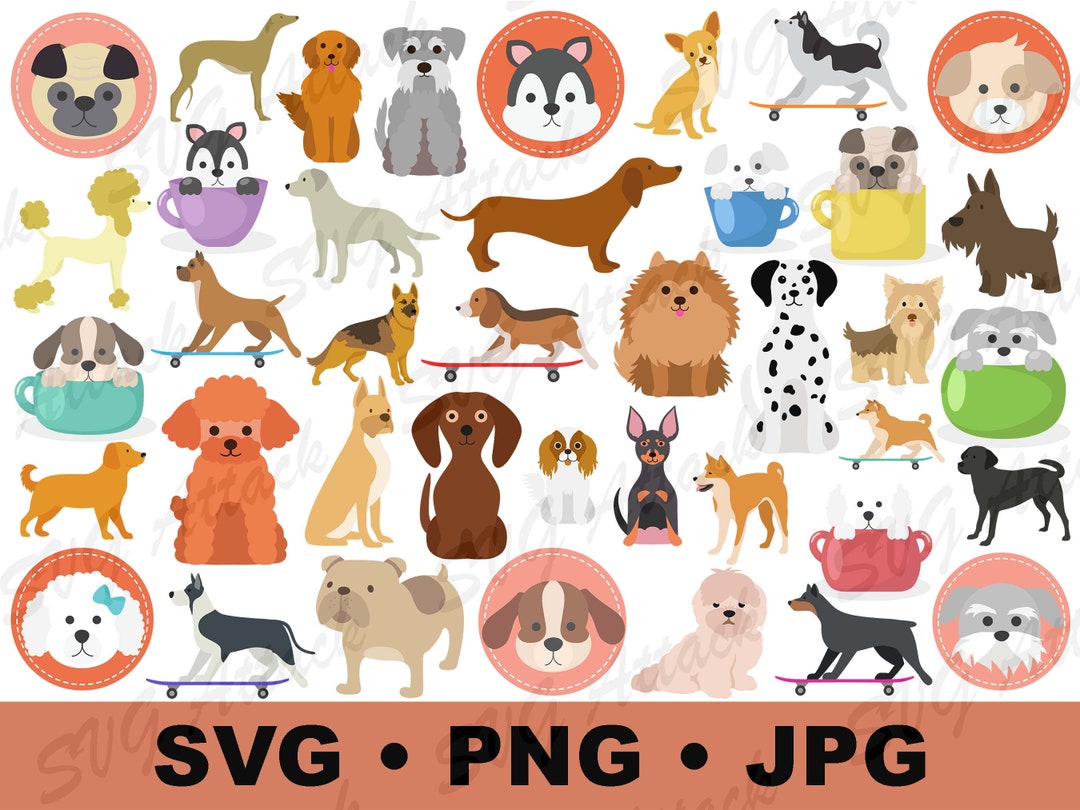 Dog Breeds SVG Design Bundle Dogs SVG for Cutting Machine - Etsy Australia