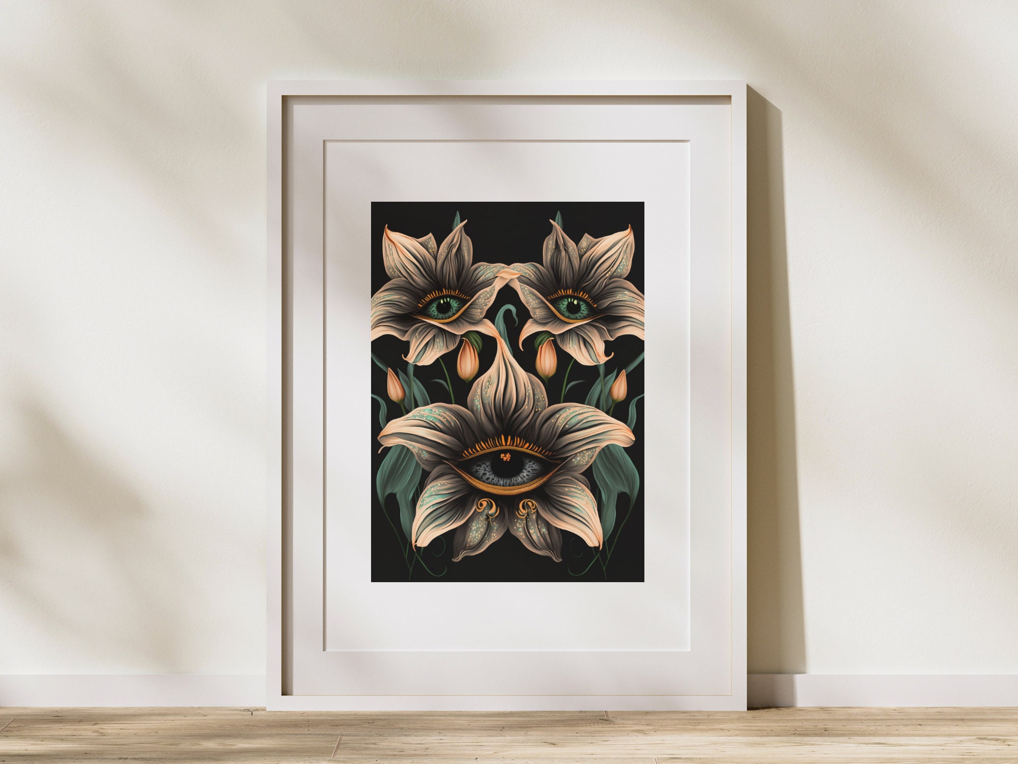 Eye Triad Poster Digital Download Wall Print Flower Print Printable Art ...