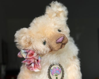 Shabby 36 cm (14,17 Zoll) - Teddybär Bär Sammlerstück Spielzeug Autor der handgemachten einzigen Kopie ein von einer Art OOAK Mohair