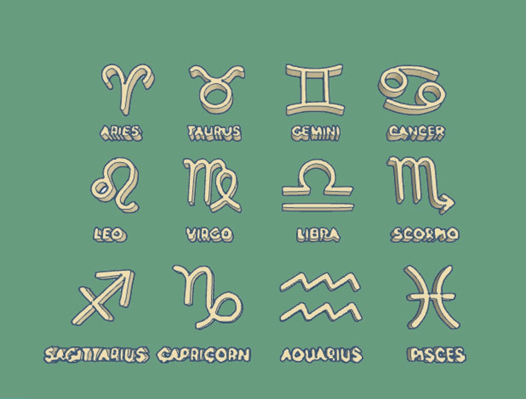 Zodiac Sign Stamp - Etsy