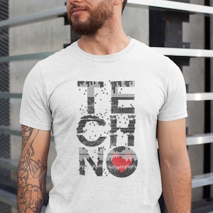 Techno I Love Techno Old Skool Party Rave T Shirt