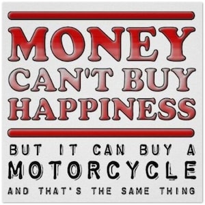 Biker Motorcycle Happiness Gift For Biker Glossy Poster