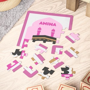 Girls Custom Kaaba Kids Puzzle, Islamic Kids Gift, Muslim Kids Gift, Eid Present Kids, Ramadan Gift Kids, Gift For Muslim Kids, Quran Kids
