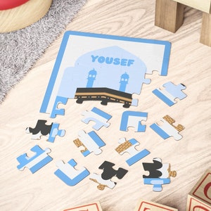 Boys Custom Kaaba Kids Puzzle, Islamic Kids Gift, Muslim Kids Gift, Eid Present Kids, Ramadan Gift Kids, Gift For Muslim Kids, Quran Kids