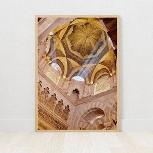 Islamic Architecture, Mosque Cordoba, Islamic Wall Art, Islamic Poster, Islamic Wall Decor, Mosque Art, Quran Wall Decor, Ramadan Wall Decor