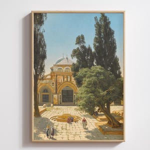 Al-Aqsa Mosque Poster, Painting Print, Islamic Wall Art, Islamic Home Decor, Muslim Wall Art, Quran Wall Art, Islamic Prints, Islamic Poster