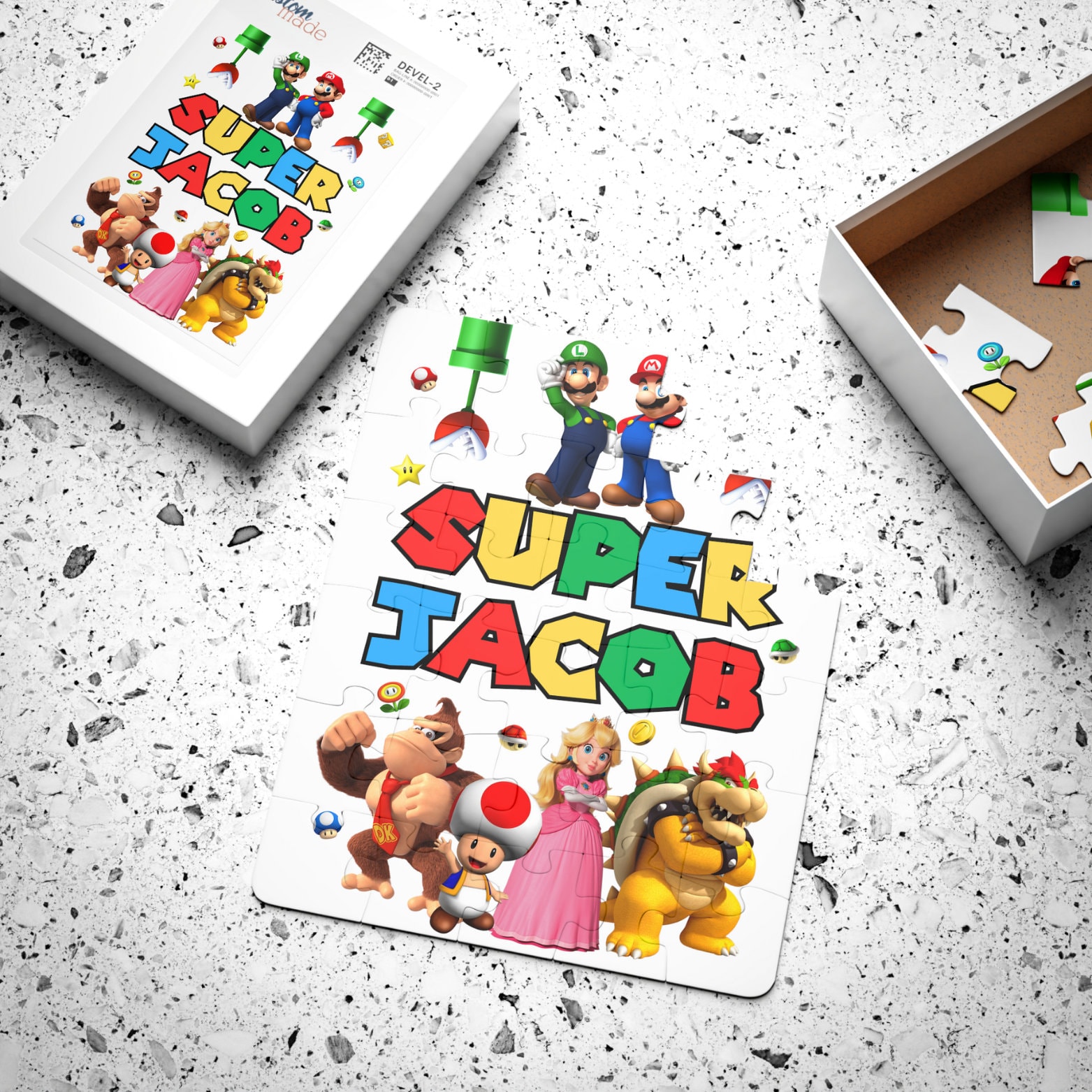Personalized Super Mario Bros Puzzle Super Mario Gift Boys - Etsy