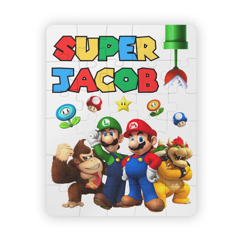 Personalized Super Mario Bros Puzzle Super Mario Gift Boys - Etsy