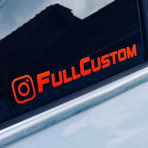 X2 Sticker Instagram personnalisé, Autocollant voiture, moto véhicule, réseaux sociaux image 1
