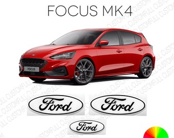 Kit d'emblèmes gel Ford Focus MK4, Autocollant voiture véhicule, logo Ford focus mk4