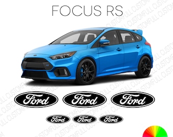 Overlayset met embleem, autosticker, Ford focus RS mk3-logo