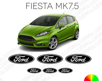 Emblem overlays kit, Car vehicle sticker, Ford fiesta mk7.5 logo